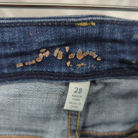 EUC Seven7 Boot Blue Cotton Blend Jeans Womens Size 28 - Picture 4 of 5